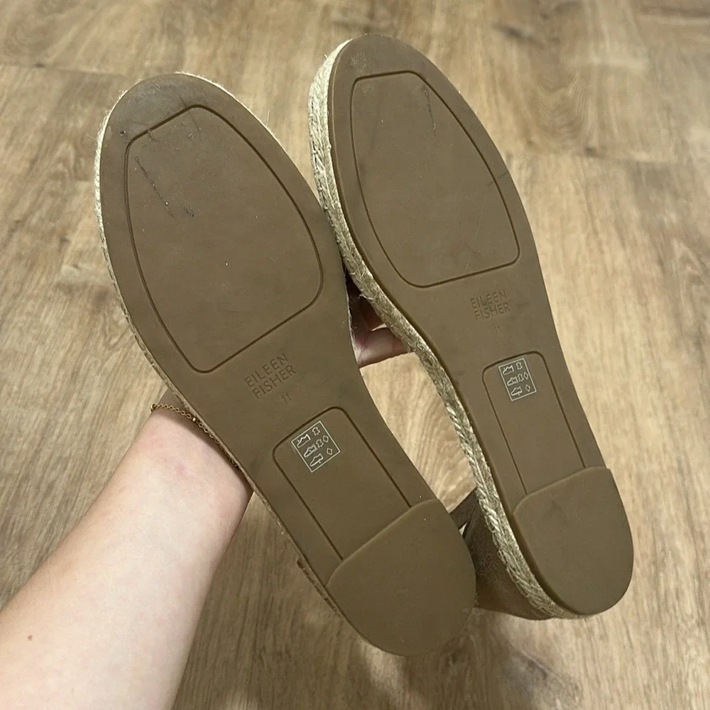 EILEEN FISHER‎ | Woman's Lala Espadrille Flat Sandals, Gold Metallic